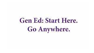 GEN ED (General Education) at Montgomery College: The Student Perspective