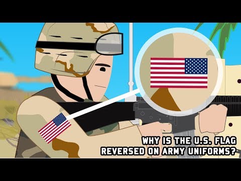Why is the U.S. flag reversed on Army uniforms?