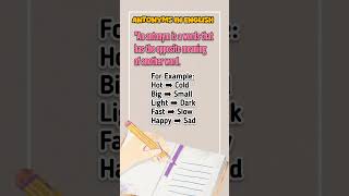 Antonym In English