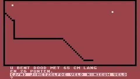 Atari 8 bit Slangenspel (snake game)