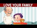 Animated Story for Kids | Love your Family | Love Your School | Love Your Pets - Quixot Kids Story