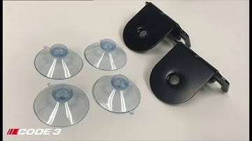 Code-3 Chase™ Dash/Windshield Deck 12-LED light comes with adjustable visor bracket