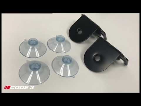 Code-3 Chase™ Dash/Windshield Deck 12-LED light comes with adjustable visor bracket