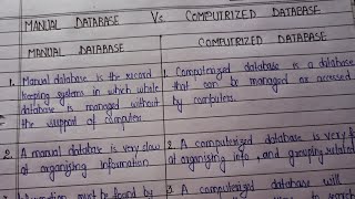 Celebrity Difference between manual database and computerized database || Unit -1|| BCA 2nd semester Wealth