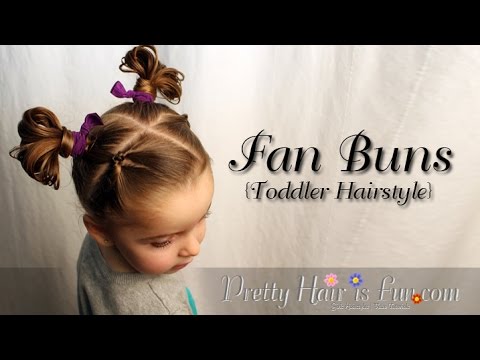 How to Create Fan Buns {Easy Toddler Hairstyle} |Pretty Hair is Fun