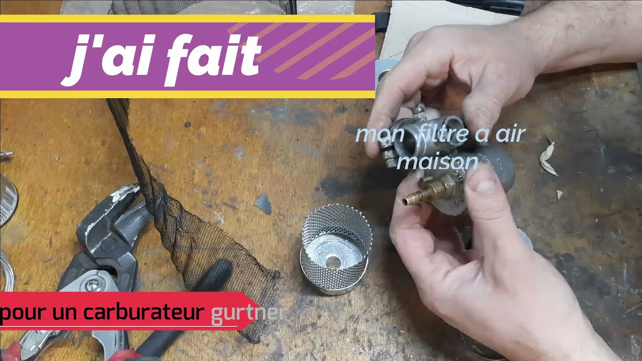 fabrication d'un filtre a air pour carburateur gurtner
