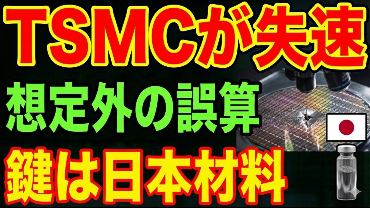 【TSMCに異変】最先端が想定外の失速…鍵を握るのは“日本の材料”だった