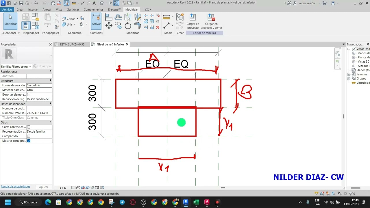 COLUMNA T - FAMILIA REVIT 2024