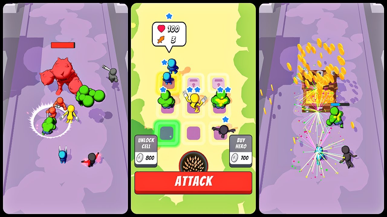 Merge Heroes Game Gameplay