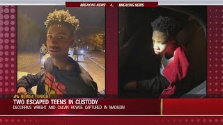 Two escaped teens in custody