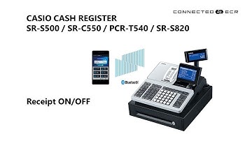 CASIO SR-S500/SR-C550/PCR-T540/SR-S820 POS Cash Register - Receipt ON/OFF