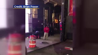 Raw Video: Century 21 Security Guard, Alleged Shoplifter Struggle
