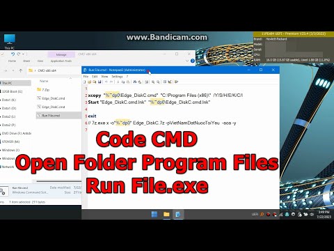 Code CMD Open Folder Program File và Run File.exe