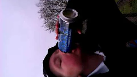 Brendan downing a Rockstar(Bubbleg...  flavour