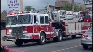 Baltimore County Fire Department Truck 13(Reserve Truck 92) Responding to a wire down