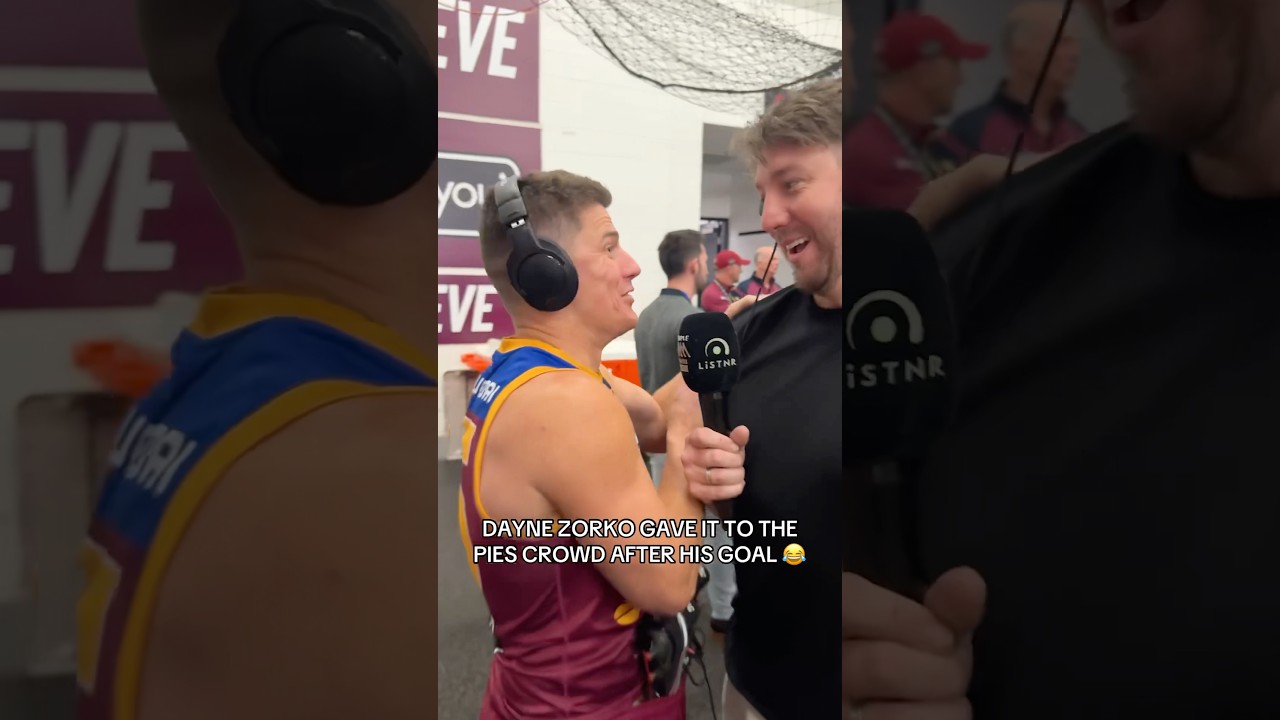 Dayne Zorko gave it to the Pies crowd after his goal 😮‍💨