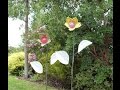 Making Large Pottery Garden Flowers and steelwork, Handmade. DIY Welding Project