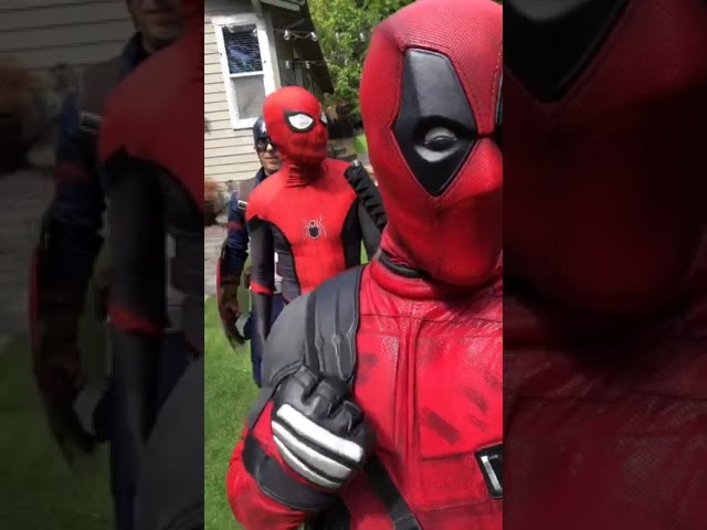 OUR FIRST AVENGERS MISSION TOGETHER!!🎉. . #avangers #deadpool#spiderman#captianamerica#marvel#foryou