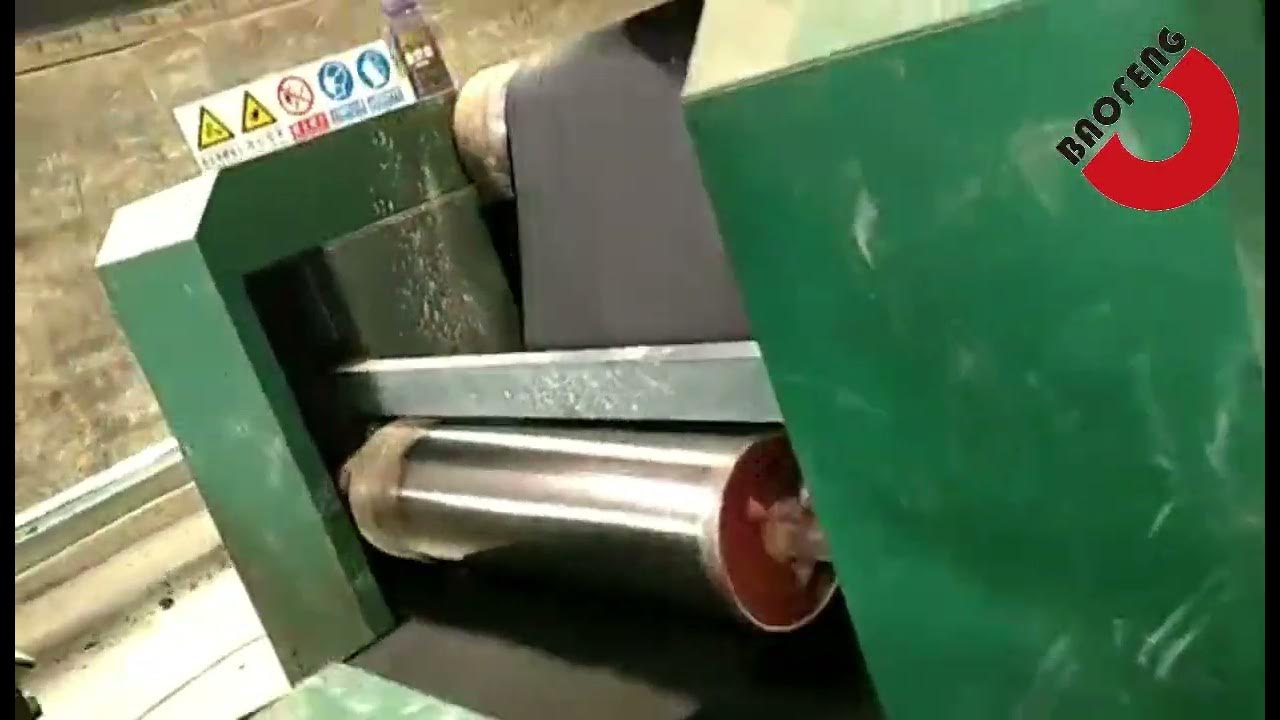 Reclaimed Rubber Sheet Production Line BAOFENG MMC Refiner Mill Crack