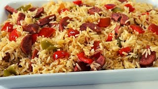 Aprenda a Preparar Esse Arroz Com Linguiça e Pimentão – Muito Saboroso