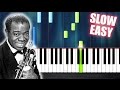 Louis Armstrong What A Wonderful World SLOW EASY Piano Tutorial By PlutaX Louis Armstrong What A Wonderful World SLOW EASY Piano Tutorial By PlutaX