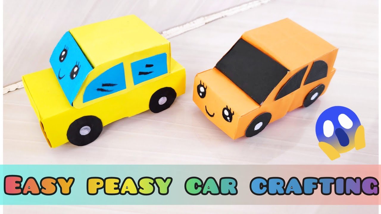 How to Make Paper Car // Homemade Car for Kids // Easy Crafting Ideas