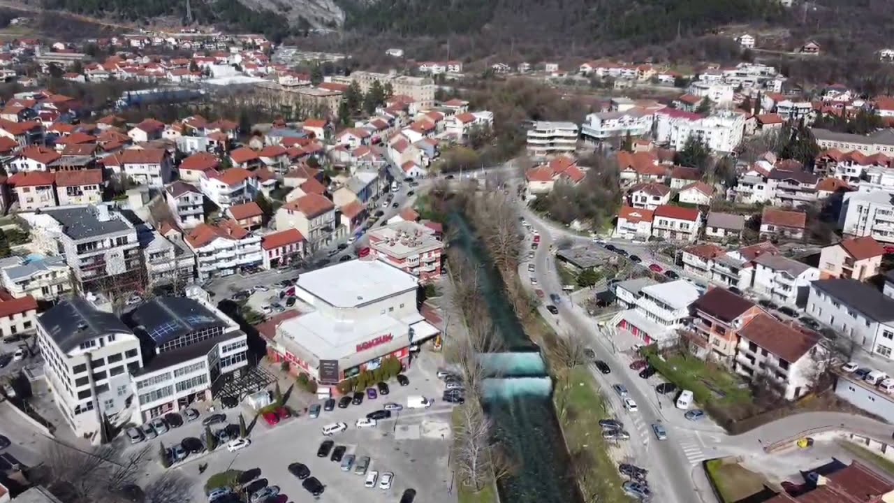 Đir kroz središte Širokog Brijega iz ptičje perspektive