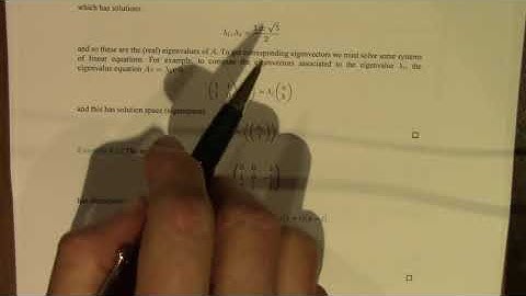 Linear Algebra: 026 Eigenvalues and Eigenvectors II The Characteristic Equation