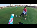 Footballer eye view 11 vs 11 game Right Full back POV