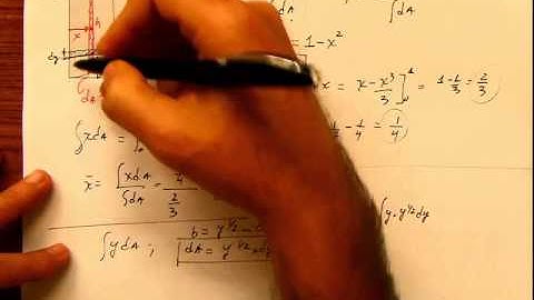 Study Set 9-03 Centroid by Integrals