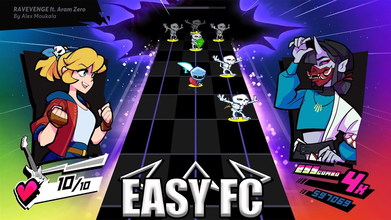 The hardest song of the demo - Ravevenge, Easy, SS Rank FC, 893,661 points!