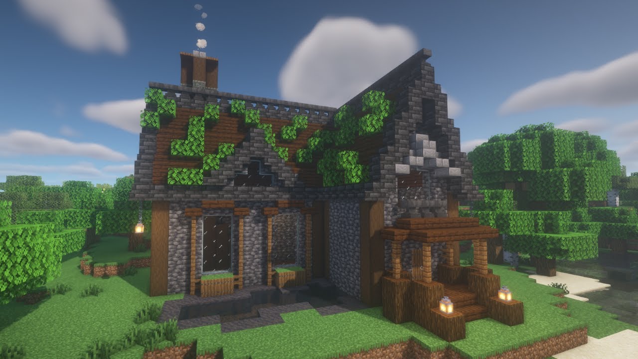 Minecraft Dark Academia Cottage Tutorial