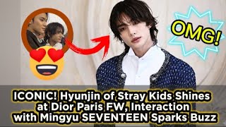 ICONIC! Hyunjin of Stray Kids Shines at Dior Paris FW, Interaction with Mingyu SEVENTEEN Sparks Buzz
