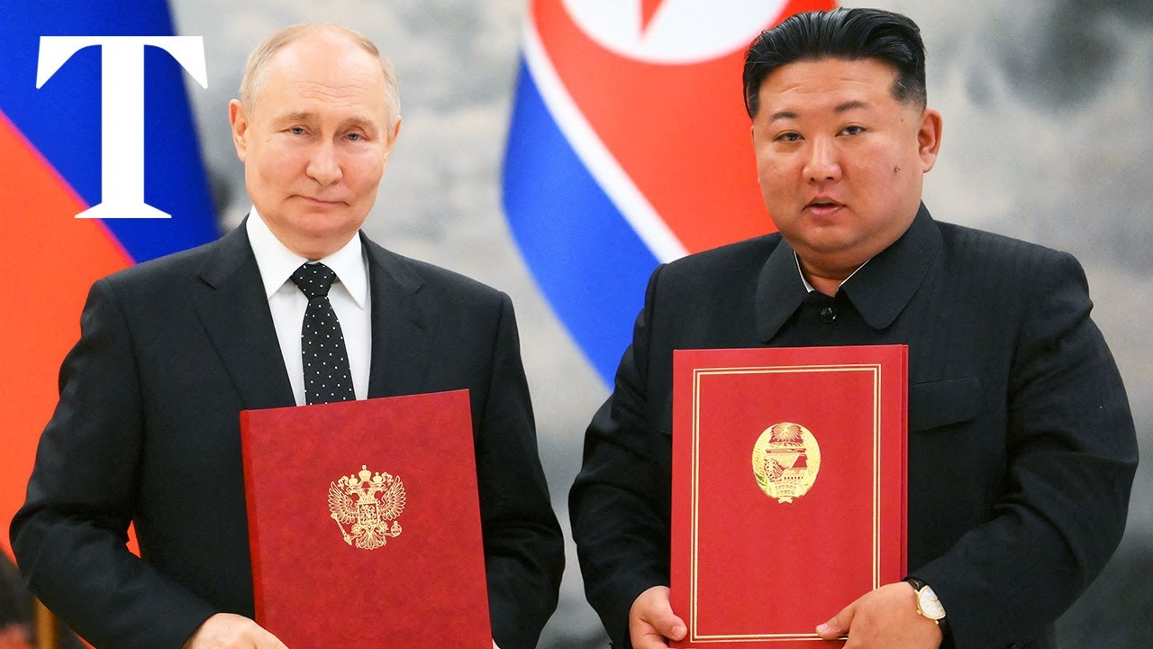 Putin and Kim Jong un hail ‘mutual defence’ pact in North Korea
