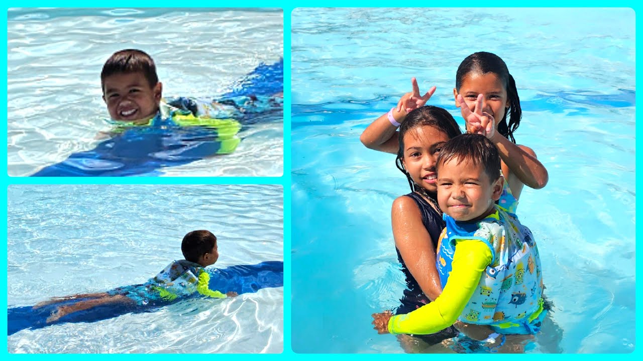 Watch My Son Swim for the First Time! 🌊🏊‍♂️ | Summer | Swimming Pool ...