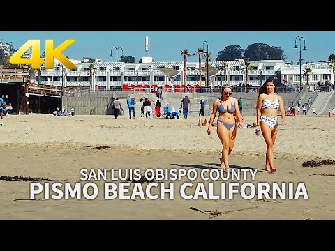 [4K] PISMO BEACH - Walking Pismo Beach in California, San Luis Obispo County, USA, Travel, 4K UHD