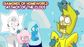 Мультарт Diamonds of Homeworld Attack of the Clods Blue White Yellow Pink Steven Universe Comic epi 45