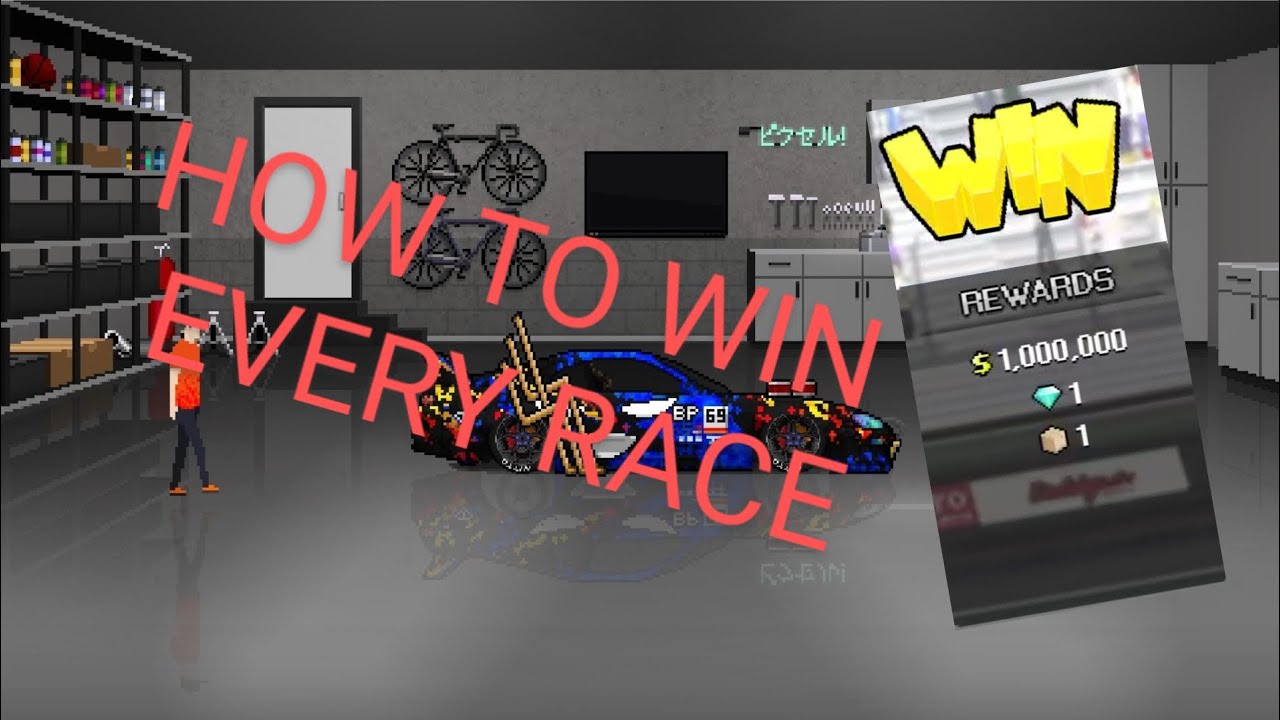 pixel car racer-how to win every race - YouTube