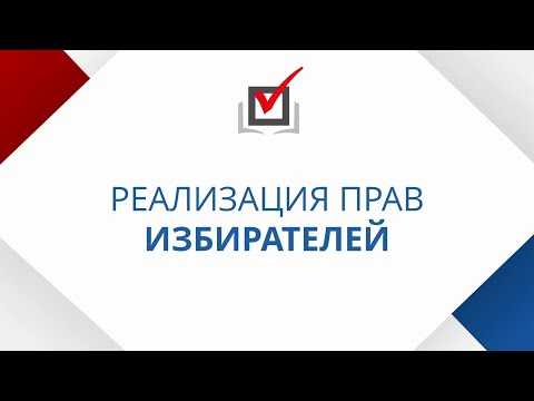 Реализация прав избирателей