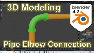 Blender 4.2 Pipe with Elbow 3D Modeling #blender #pipe #elbow #connect #3dmodeling #tutorial
