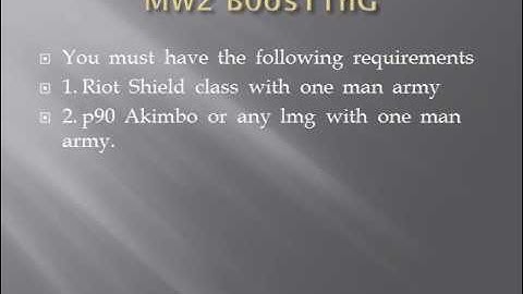 Snd MW2 Boosting PS3