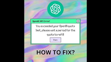 Fix OpenAI Error: You exceeded your OpenAI quota limit, please wait a period for the quota to refill
