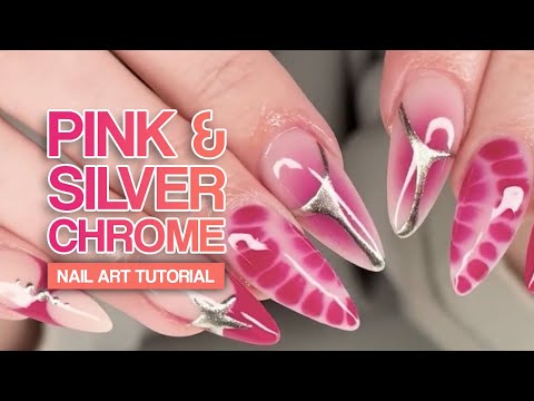 Damson Silver Chrome Nails Sleek Nail Art How To