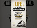 Life is the most difficult exam.Many people fail because they try to copy others… ✨