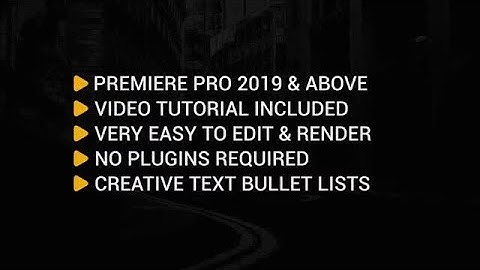 Clean Text Bullet Lists Motion Graphics Templates