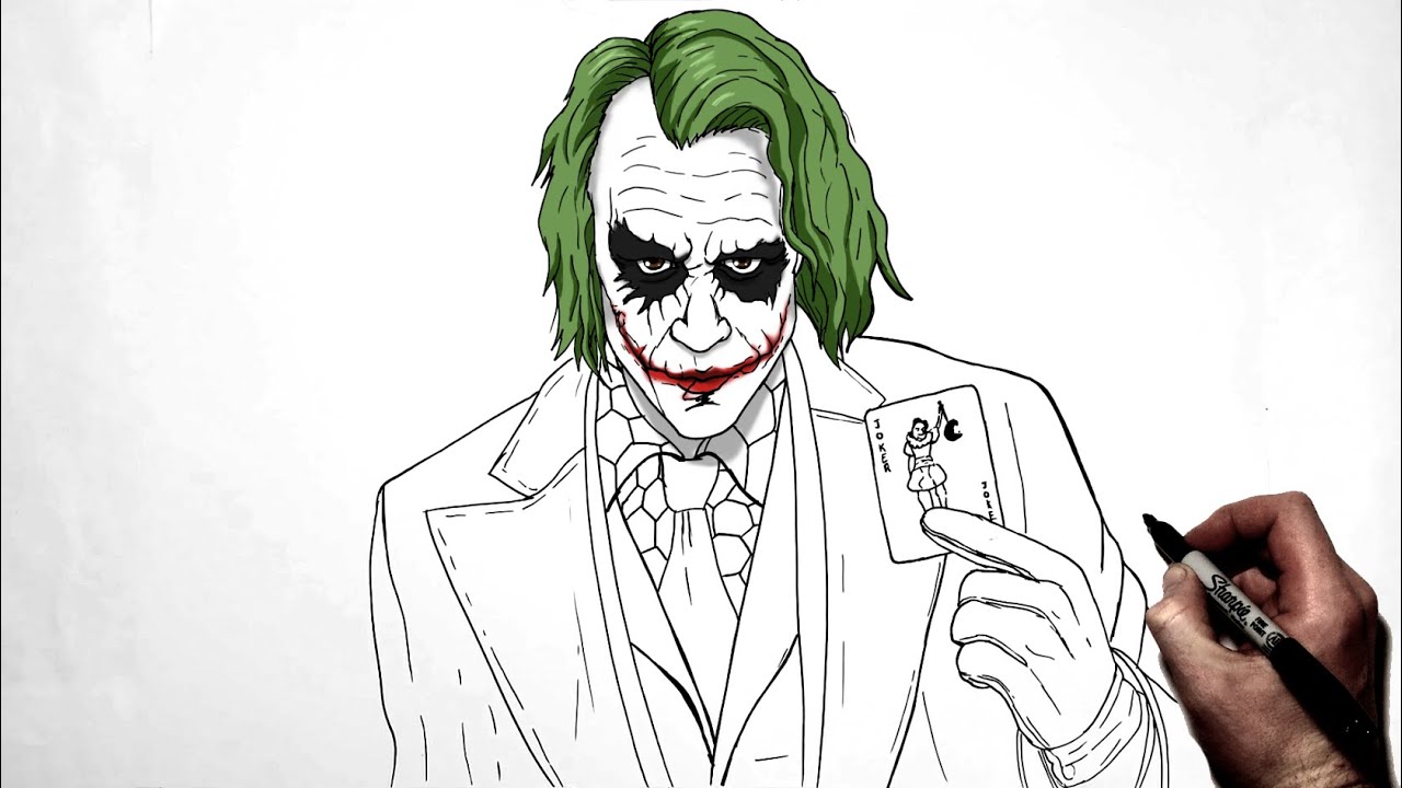 Share more than 77 joker heath ledger sketch super hot - in.eteachers