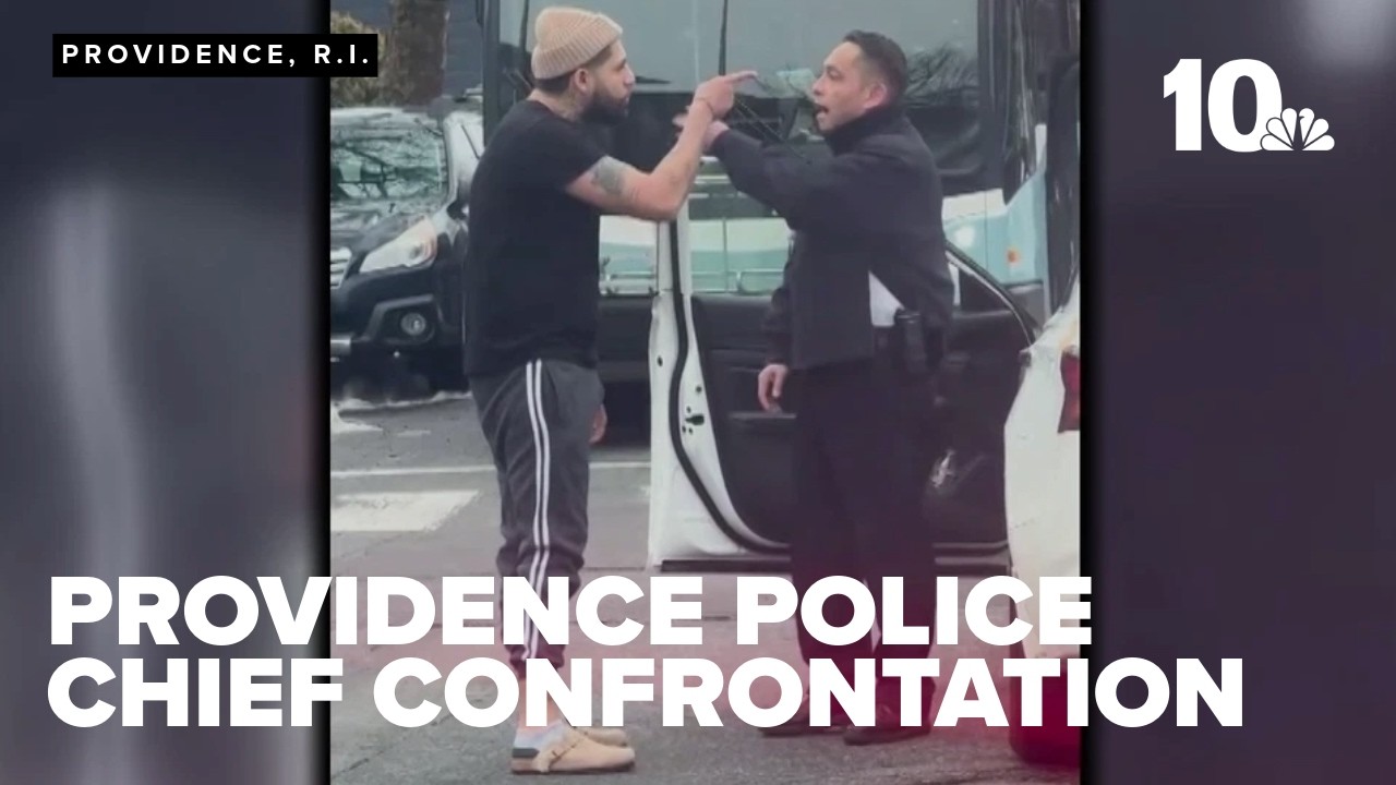 Video shows confrontation between Providence police chief, man after car crash