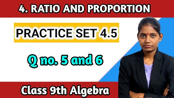 Practice set 4.5 algebra 9th class question 5 and 6 mathematics part 1 maharashtra board