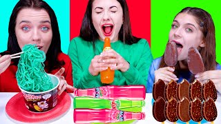 ASMR Real Food VS Jelly Chocolate Food Challenge By LiLiBu #2