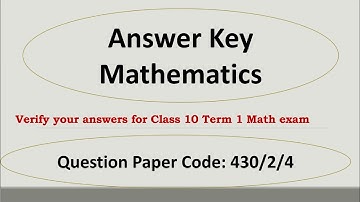 Math Answer Key 2021 | 430/2/4 | Basic Math Term 1 Paper Solutions